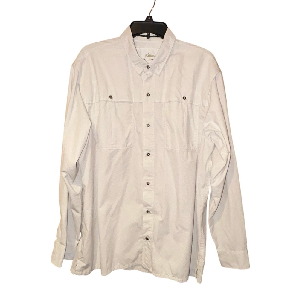 World Wide Sportsman Fishing Shirt Button Up Long Sleeve White Mens XL